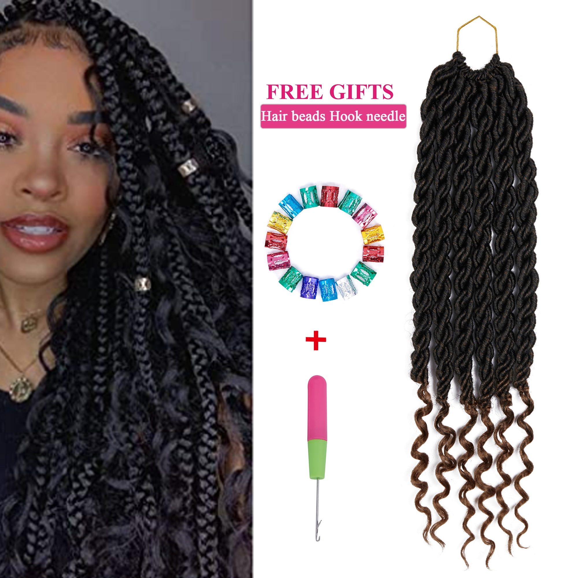 1 Bundles/Lot 20 Inch Long Spring Twist Crochet Braids Bomb Twist Crochet Hair Afro KiLELINTAy Curly Crochet Braids Synthetic Hair Extensions for Hair Braiding 70g