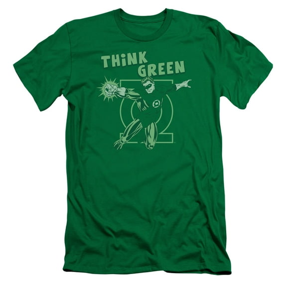 DC Comics Think Green S/S Adult 30/1 T-Shirt Kelly Green