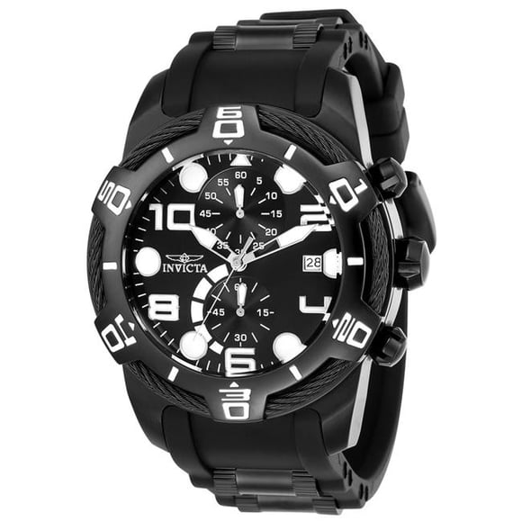 Invicta 24220 50 in. Hommes Boulon Quartz Multifonction Cadran Noir Montre