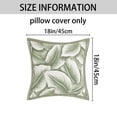 thumbnail image 6 of Unique Bargains Pack of 2 Leaf Pattern Chenille Throw Pillow Covers Green, 6 of 6