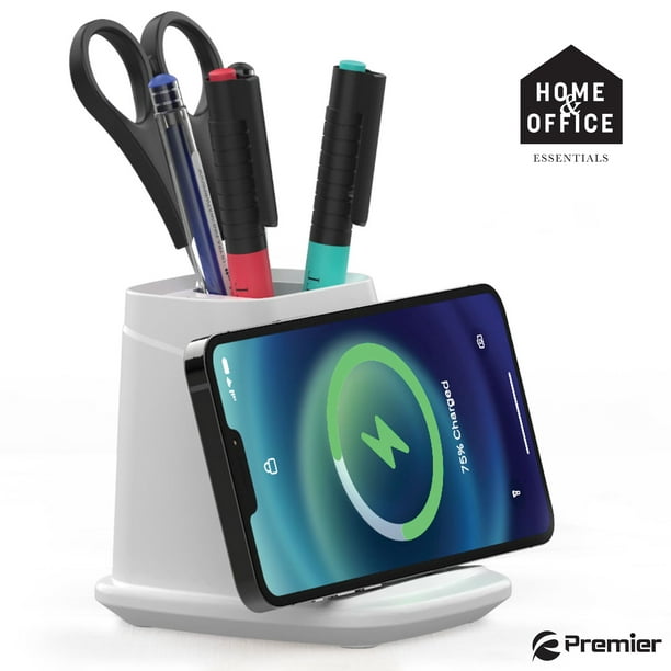 Premier Phone Charging Stand with USB & Pencil Holder Phones like Apple or Android) - Walmart.com