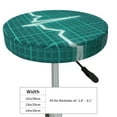 thumbnail image 4 of Xecao's ECG Wave Print Stool Covers offer stylish, washable protection for PU round bar stools, perfect for home or commercial use., 4 of 7