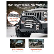 12000 lbs Electric Winch, 12V DC Truck Winch with Steel Rope & Remote Control, Waterproof Off-Road Winch for SUV Jeep Trailer Boat