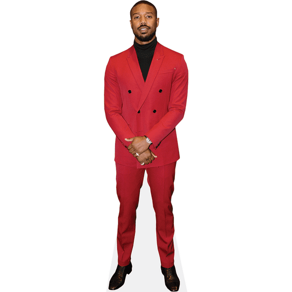 Michael B Jordan (Red Suit) Mini Cardboard Cutout Standee