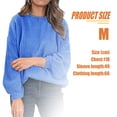 thumbnail image 2 of Top casual de la camisa del suéter del jersey del desgaste del invierno del punto de canalé de la manga larga del suéter de la moda de las mujeres, 2 of 5