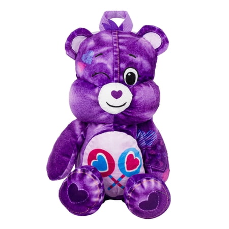 Fast Forward Care Bears Share Bear Plush Backpack, 15 Inches, Purple, 86711