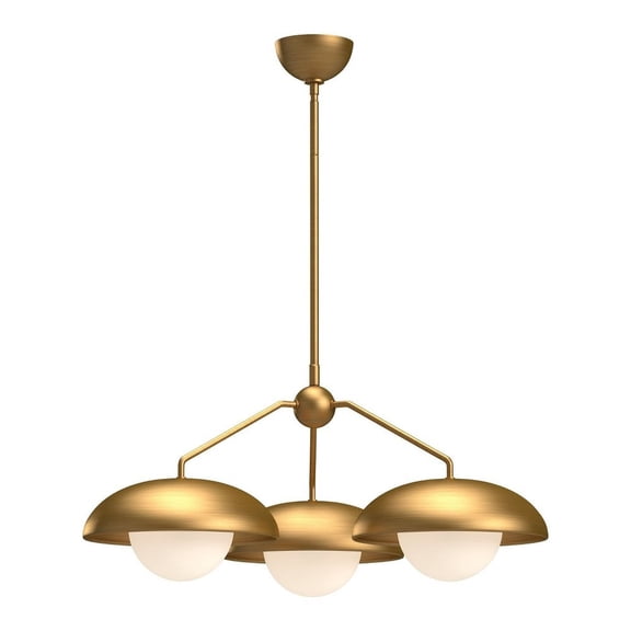 CH522328AGOP-Alora Lighting-Rubio - 3 Light Chandelier-11.63 Inches Tall and 27.75 Inches Wide-Aged Gold Finish