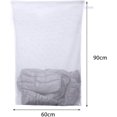 thumbnail image 2 of Bolsa de lavado de malla para ropa, bolsa de lavado blanca, bolsa para lavadora con cordón, bolsa grande para lavandería, 60x90cm/23,6x35,4 pulgadas, bolsas de red para ropa, 2 of 5