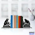 thumbnail image 2 of Handmadetneonsign Bear Metal Bookends, Bear Forest Name Bookend, Bear Table Bookshelf Decor 77832, 2 of 4