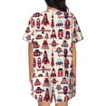 thumbnail image 6 of Sigee Rocket Pattern for Sleepwear Casual Pjs with Pockets Women's Pajamas Sets Shorts 2 Piece Short Sleeve Lounge Sets Small, 6 of 9