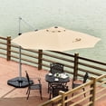 thumbnail image 4 of Patiojoy Parasol Déporté d'Extérieur 11 Pieds Auvent de Patio Décalé Beige, 4 of 10