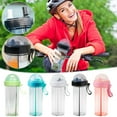 thumbnail image 1 of Botella de Agua de 600 Ml, Diseño Transparente Mate, a Prueba de Fugas, Material Plástico Duradero, Portátil con Cuerda de Elevación, Ideal para Deportes Al Aire Libre, Viajes, Oficina, Tama, 1 of 3