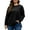 Lightweight-Black, variant on FlorCurve Plus Size Sweatshirts for Women Crew Neck Long Sleeve Pullover Sweatshirts Fleece Side Split Oversized Blouse, Black XL
