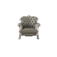 thumbnail image 2 of Chaise Dresde avec Coussin en Blanc Os Vintage et PU, 2 of 5