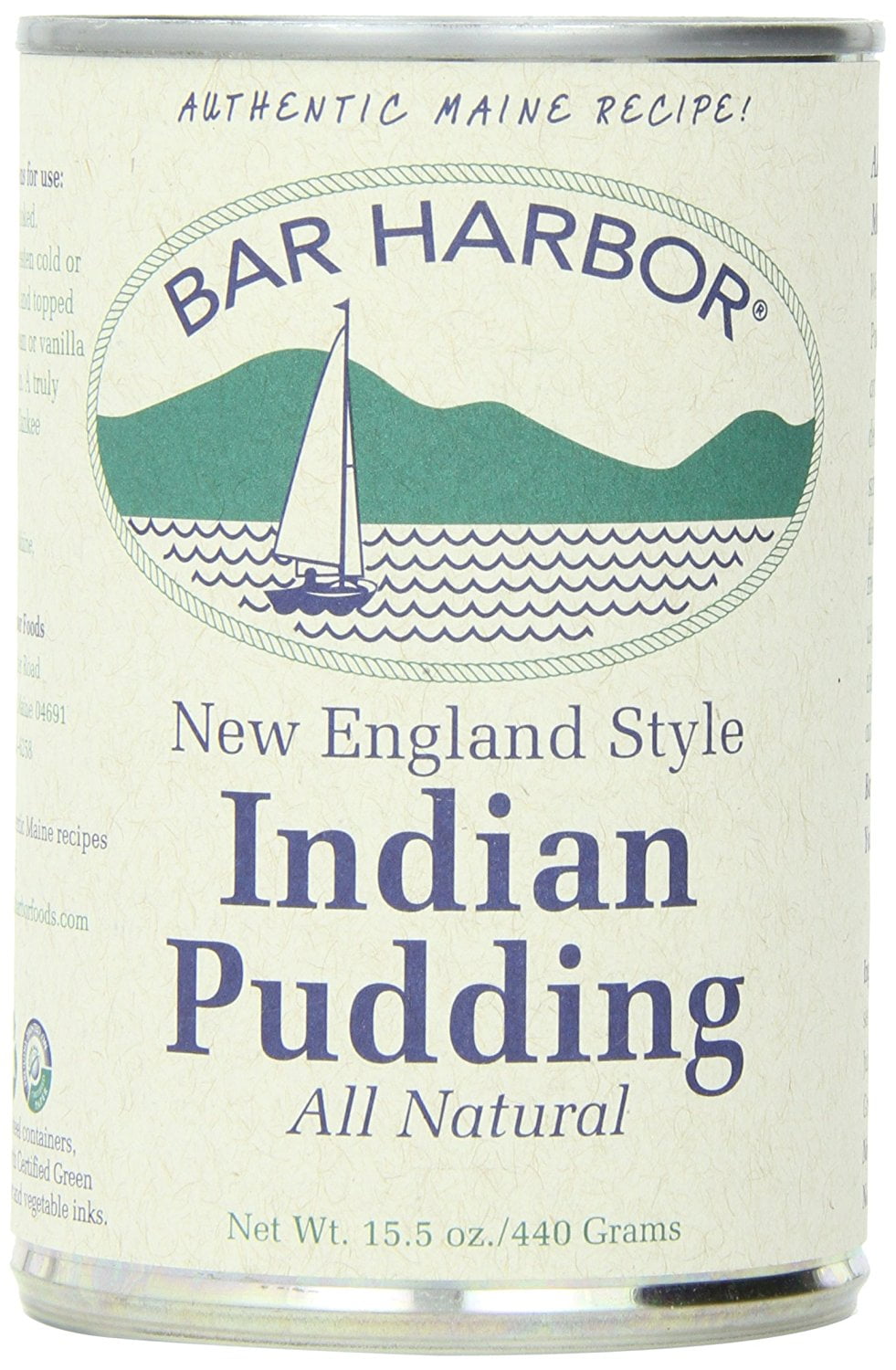 Bar Harbor All Natural Indian Pudding, 15.5Ounce Cans (Pack of 6