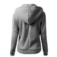 thumbnail image 6 of Vinsonshop Fleece Lined Hoodie Womens Jacket with Hood Winter Hoodies for Women Workout Jackets for Woman Womens Fleece Jacket with Hood Casual Outerwear Womens Fleece Zip Up Jacket Gray 3XL, 6 of 6