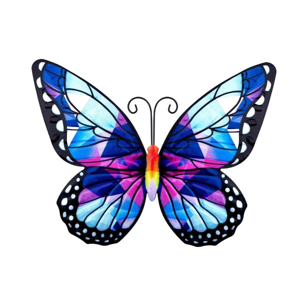 Adorno de Arte de pared Zulema mariposas de metal Estilo C