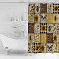 thumbnail image 2 of Shower Curtain, Farmhouse Animals Floral Buffalo Check Waterproof Shower Curtain Set with Hooks for Bathroom Showers,Stalls and Bathtubs,60x72In Retro Country, 2 of 7