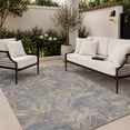 thumbnail image 3 of Addison Rugs Chantille Indoor/Outdoor Transitional Floral Gray Machine Washable Rectangle Rug, 9' x 12', 3 of 8