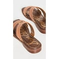 thumbnail image 2 of Sam Edelman Haydee Natural Leather Fashion Slip On Open Toe Heeled Flat Sandals (Natural, 5.5), 2 of 3