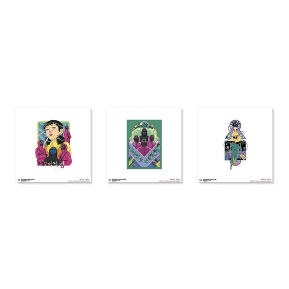 Gallery Pops Netflix Squid Games: Season 2 - Illustrated Wall Art Bundle (3-Pack)