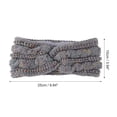thumbnail image 4 of Unique Bargains 1 Pce Bandeau Confortable Tricoté à Câble Gris Clair Coloré, 4 of 6