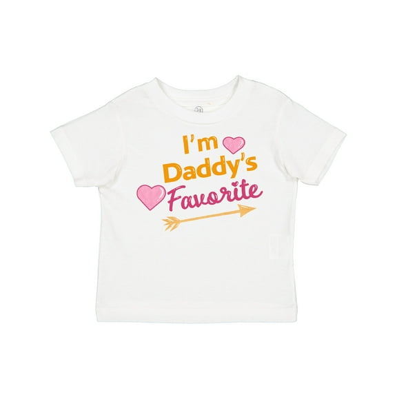 Inktastic I'm Daddy's Favorite with Arrow and Hearts in Pink Boys or Girls Toddler T-Shirt