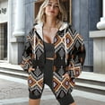 thumbnail image 3 of Garronmavis Southwest Aztec Zip up Hoodie Women Y2K Loose Fitting Sweatshirt Casual Hooded Pullover Tops Breathable Sport Jacket with Front Pocket, 3 of 7