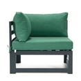 thumbnail image 4 of LeisureMod Chelsea Outdoor Patio Sectional Loveseat Sofa and Coffee Table Set, 4 of 8