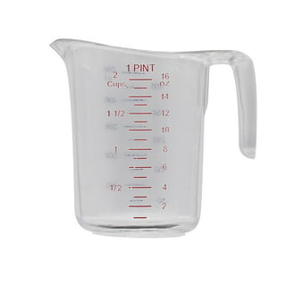 RW Base 1 pt Clear Plastic Measuring Cup - 10 count box