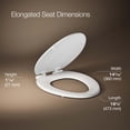 thumbnail image 3 of Asiento de inodoro KOHLER Stonewood Quiet-Close alargado blanco, 3 of 5