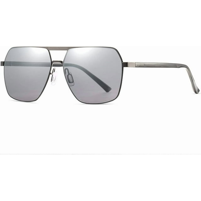 Polarized Sunglasses Men's Frameless Driving Box Sunglasses Outdoor Fishing (Color : D, Size : Medium)