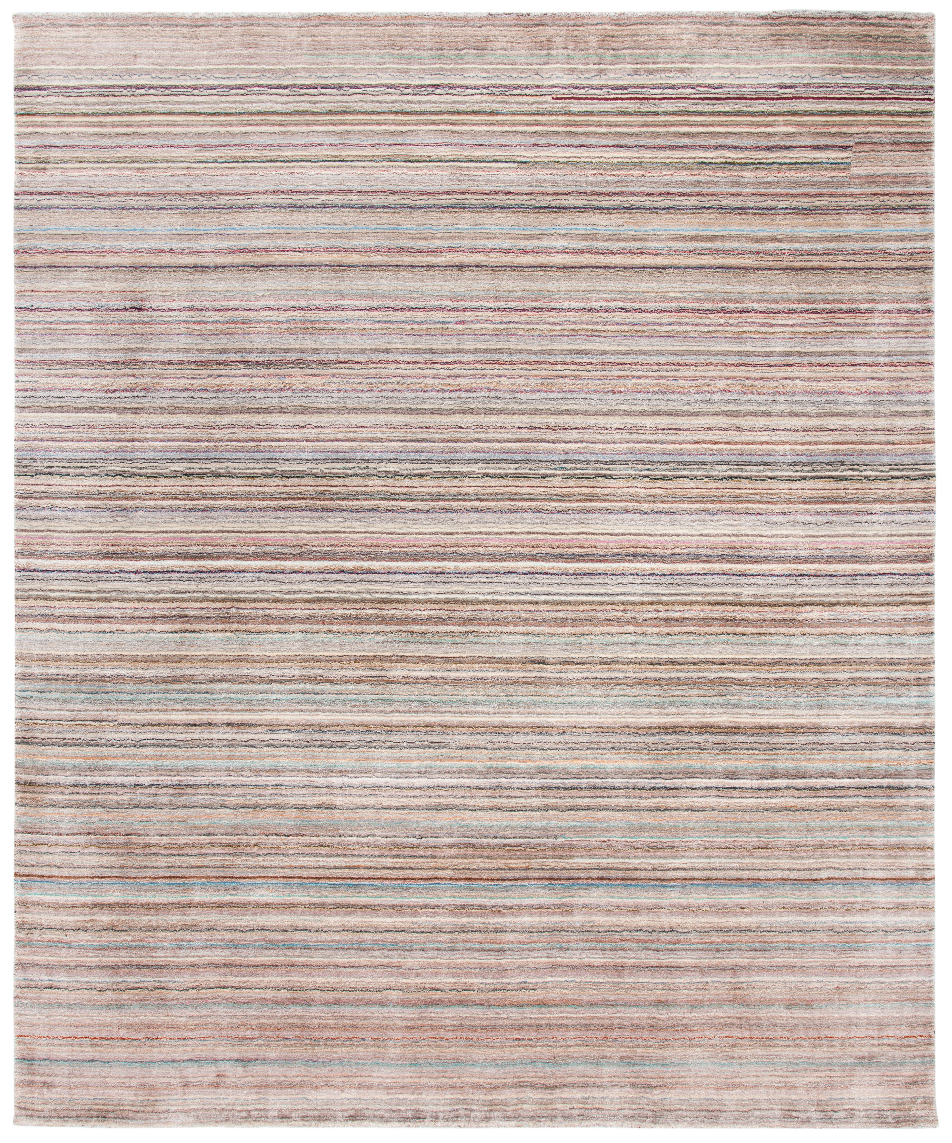 Safavieh Hand-Loom Viscose Yazmin Striped Area Rug, Assorted, 8' x 10'