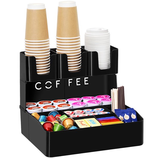Organizador para estación de café Lifewit de 2 niveles y 10 compartimentos