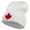 White, variant on Canada Maple Leaf Embroidered Big Size Superior Cotton Long Knitting Beanie - White XL-3XL