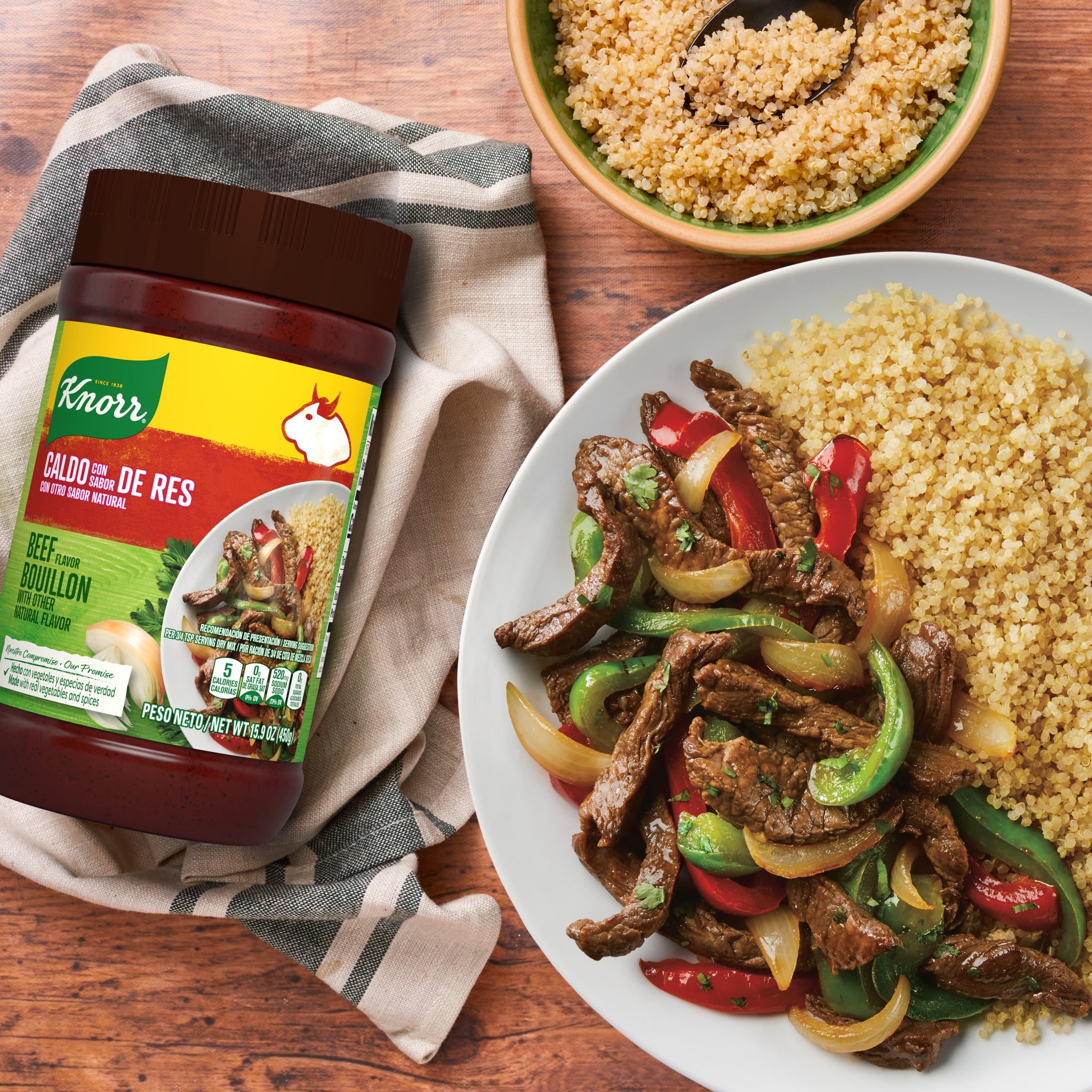 (2 pack) Knorr Granulated Beef Flavor Bouillon Ground, 15.9 Oz Jar