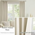 thumbnail image 5 of Homi Drapes Double Pinch Pleated Blackout Curtains – Thermal Insulated, Room Darkening Window Treatments Back Tab Curtains for Home or Office – 1 Panel with Hooks & Tiebacks (Beige, 30x63), 5 of 5