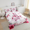 thumbnail image 4 of Erosebridal Floral Castle Bedding Sets King with Comforter,Butterfly Flower Bedding King Comforter Set,Dreamy Princess Down Comforter,Breathable Female Bedroom Decor,Reversible,3-Piece, 4 of 8