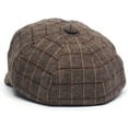 thumbnail image 3 of YooGuoGuo Plaid 8 Panels Newsboy Caps for Women Girls Winter Black Grey Vintage Tweed Painter Hat Ivy Visor Brim Berets, 3 of 6
