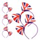 thumbnail image 5 of 5 diademas decorativas con lazo y broche para el pelo con elementos de la bandera británica para festivales británicos., 5 of 6