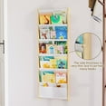 thumbnail image 4 of Wood 6-Tier Wall Mounted Kids Bookshelf – Floating Book Shelf For Kids Rooms,Nursery & Classroom, Hanging Bookcase Organizer For Books, Toddler Book Shelf, Montessori Bookshelf, Nursery Shelves, 4 of 7