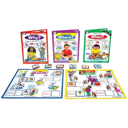UPC: 9781607231615 | Super Duper Publications Magnetalk WH Questions Combo 5 Magnetic Games Color Illustrations Box