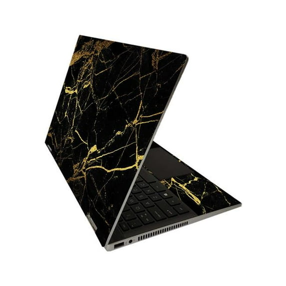 MightySkins HPPX3601420-Black Gold Marble Skin for HP Pavilion x360 14 in. 2020 - Black Gold Marble