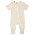 thumbnail image 2 of KPOPLK Baby Romper Jumpsuits for Boys and Girls Unisex Long Sleeve(Beige,18-24 Months), 2 of 9