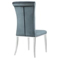 thumbnail image 3 of Pemberly Row Velvet Upholstered Curved Back Side Chairs Dark Gray (Set of 2), 3 of 11