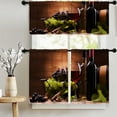 thumbnail image 3 of Wine Kitchen Curtains Sets for Windows Red Rod Pocket Short Tier Curtain Kitchen Decoration Farmhouse Kitchen Curtains Decor 3 Piece Kitchen Curtains, 3 of 6