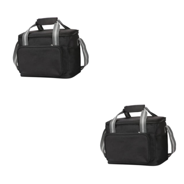 Wosthever Bolsa impermeable para almuerzo, bolsa de tela Oxford para picnic, para oficina, picnics, color negro Negro 2piezas