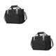 thumbnail image 1 of Wosthever Bolsa impermeable para almuerzo, bolsa de tela Oxford para picnic, para oficina, picnics, color negro Negro 2piezas, 1 of 1
