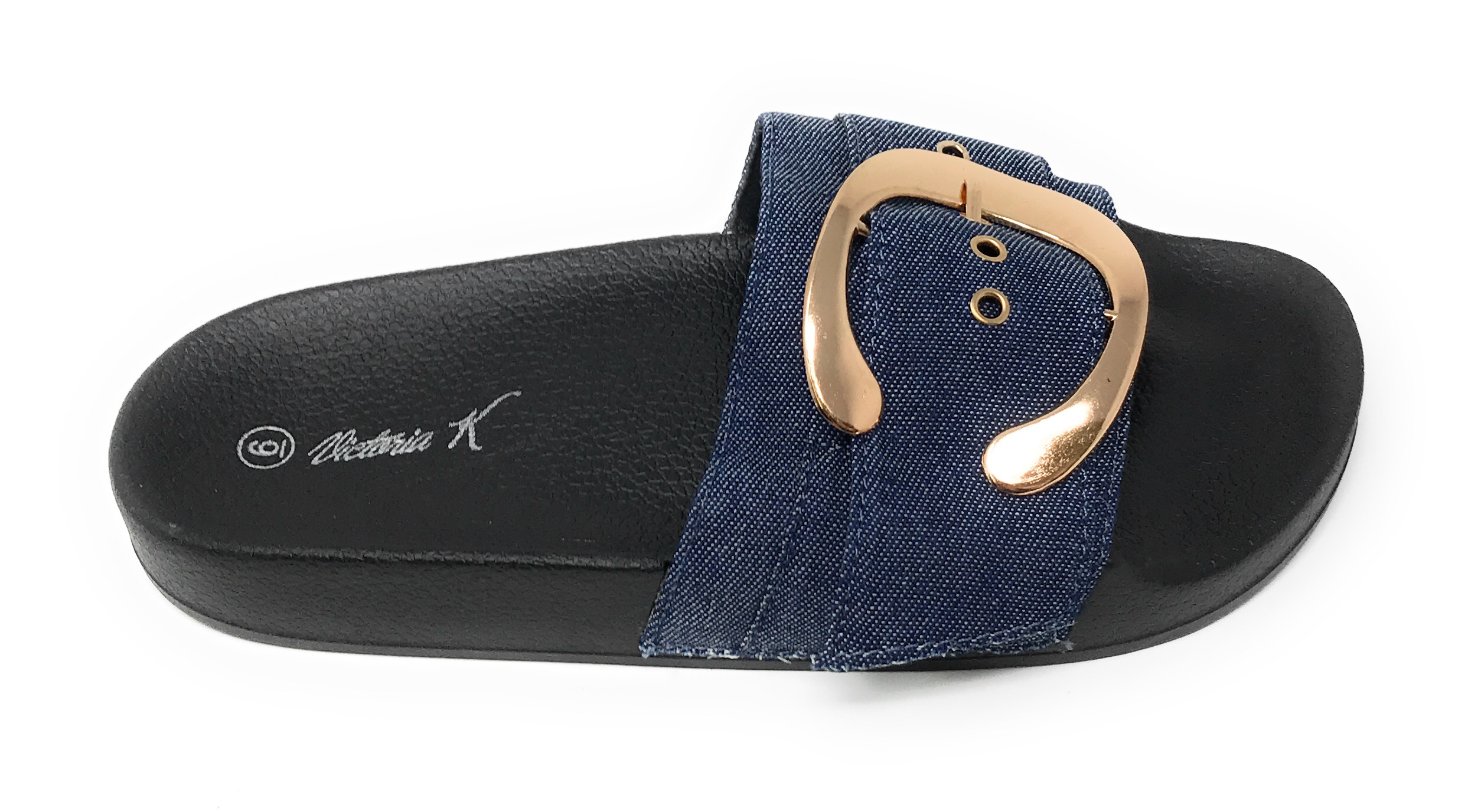 Victoria K Buckle Footbed Slide Sandal (Women's)