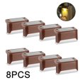 thumbnail image 1 of 12/8/4 / 1PC Lámpara de calle de escalera Solar ecológica Luz de cerca de pared Solar Impermeable Luces de pasarela de camino al aire libre Muyoka Hogar, 1 of 2